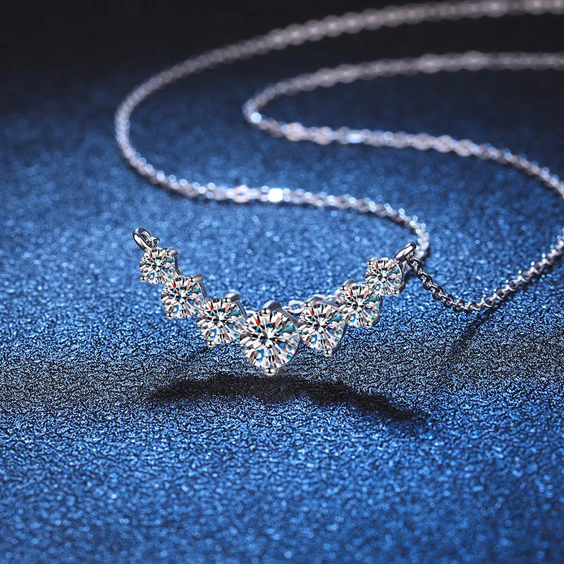 Necklace for Woman Wedding Fine Jewely with Certificates 925 Sterling Sliver Plated 18k White Gold Necklace