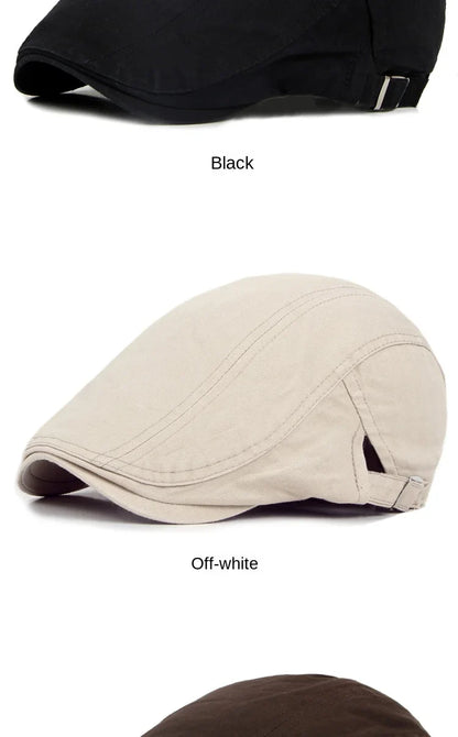 Men Women Cotton Flat Ivy Newsboy Hat Cotton Gatsby Cabbie Cap Fashion Vintage Kpop Headwear Adjustable