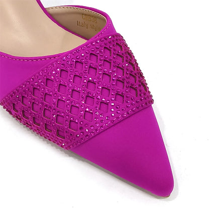2025 New Summer Collection Stylish Italian Women’s Shoes and Bag Set in Gold Colour - Comfortable Mid Heels With Rhinestones