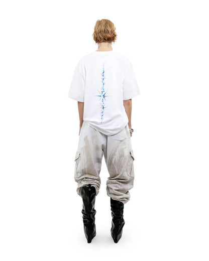 Harajuku Oversized Streetwear Men's Clothing The Bright Side Graphic Print Tshirt Cotton Hip Hop Punk Short Sleeve Tops Goth Y2k