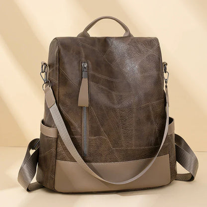 Women's fashionable backpack, shoulder bag, travel multifunctional bag, handbag, handbag, suitable for different scenarios