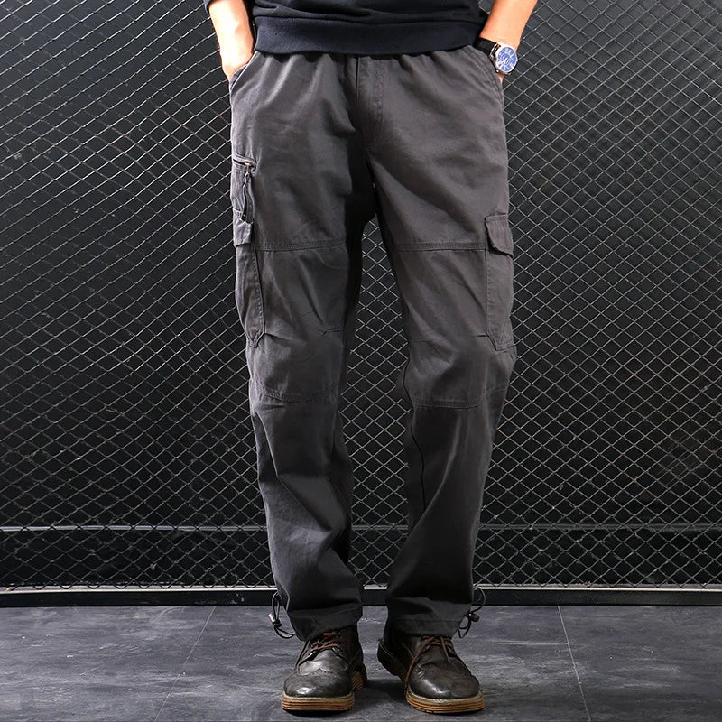 Men's Tactical Trousers Large Size Loose Casual Pants Running Overalls Men's Sweatpants Sports Hiking Outdoor Clothes Work Pants