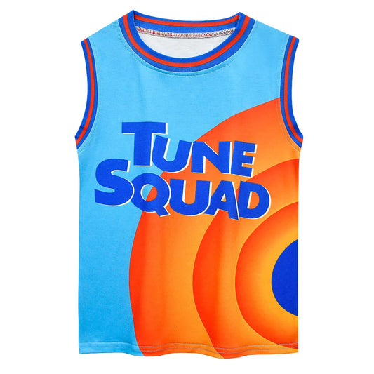 2024 Kids Tune Squad Space Jam 2 Basketball Jersey Set - Cosplay Costume Vest Shorts Sports Uniform Tracksuit for Boys and Girls