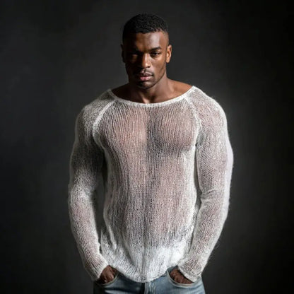 Men's Sexy Casual T-Shirt Breathable Raglan Long Sleeve Top Soft Lightweight Streetwear Fashion Basic High Quality Tee Shirt