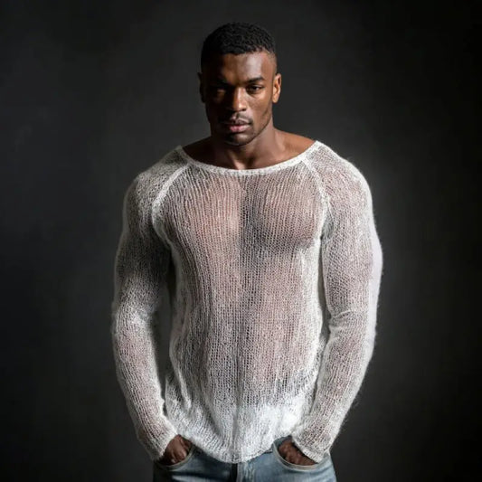 Men's Sexy Casual T-Shirt Breathable Raglan Long Sleeve Top Soft Lightweight Streetwear Fashion Basic High Quality Tee Shirt