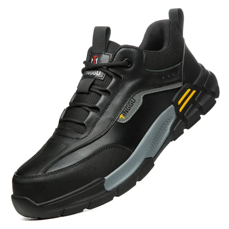 New Fashion 2025 Genuine Leather Insulation 10KV Work Safety Shoes Indestructible Multifunctional Sneakers Waterproof Male Boots