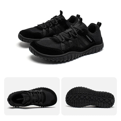 Unisex Wide Toe Sneakers Mesh Breathable Walking Shoes Non Slip Lace Up Sneakers