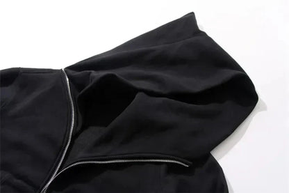 New Hoodies Men zipper Cardigan harajuku black sweatshirts hip hop swag style skateboard streetwear Cloak Hooded jacket coat