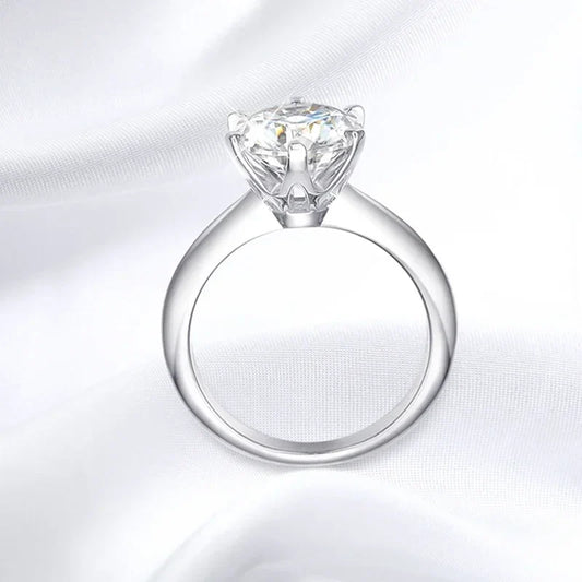 Smyoue Certified 1-5CT Moissanite Ring VVS1 Lab Diamond Solitaire Ring for Women Engagement Promise Wedding Band Jewelry Fine