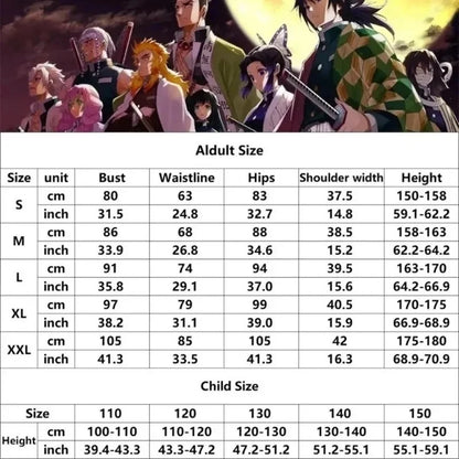 Adult and Kids Anime Demon Slayer Kimetsu No Yaiba Agatsuma Zenitsu Costume Cosplay Kimono Uniform Halloween Party Costumes