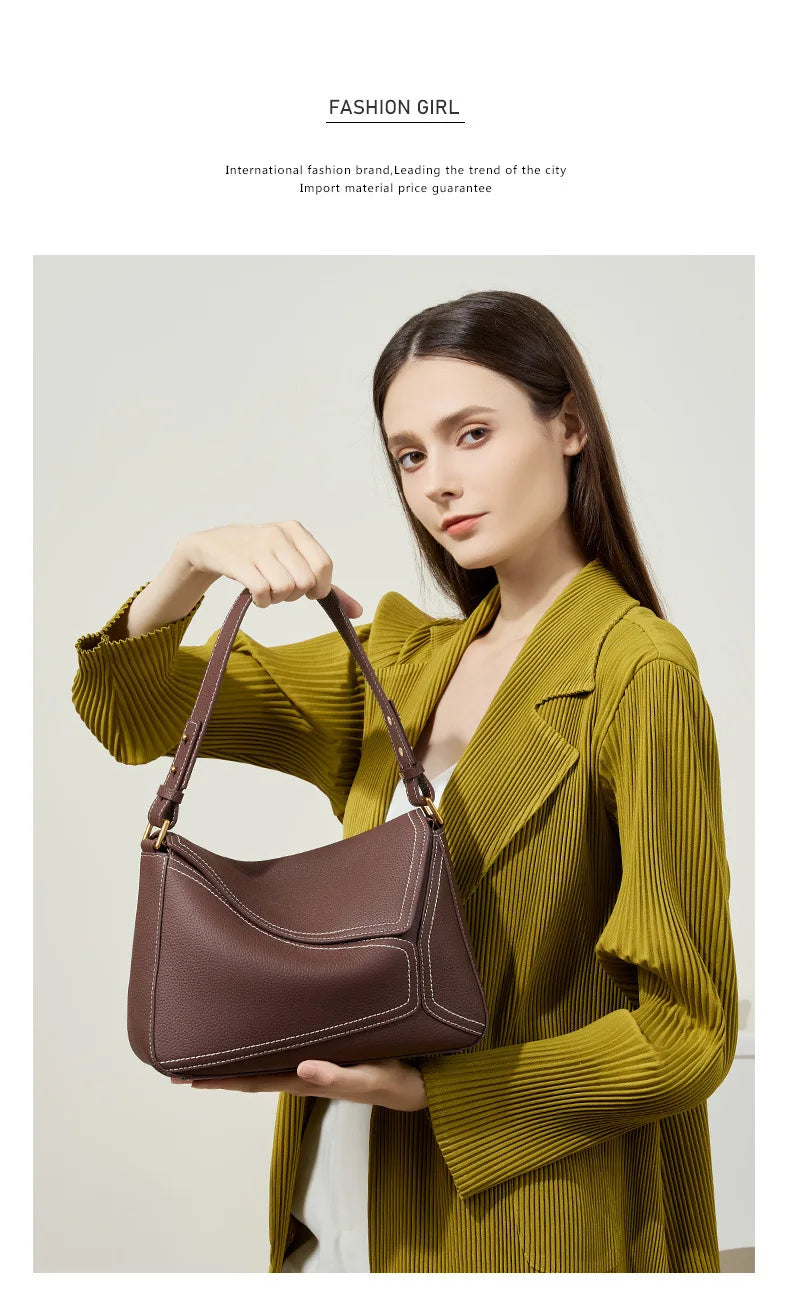 luxury handbags female crossbody bags Vintage Genuine leather women shoulder bag Large capacity soft leather cowhide fashion bag
