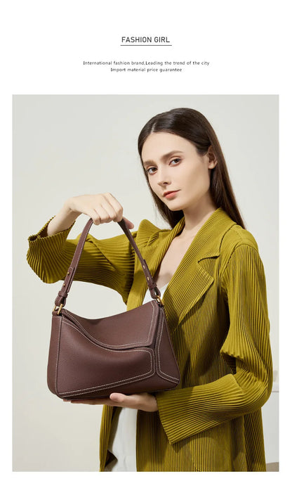 luxury handbags female crossbody bags Vintage Genuine leather women shoulder bag Large capacity soft leather cowhide fashion bag