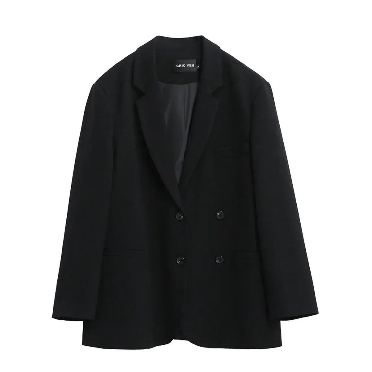 2026 Fashion Women's Blazer Office Lady Long Sleeve Double-breasted Mid-length Casual Coat Ladies Outerwear Stylish Top