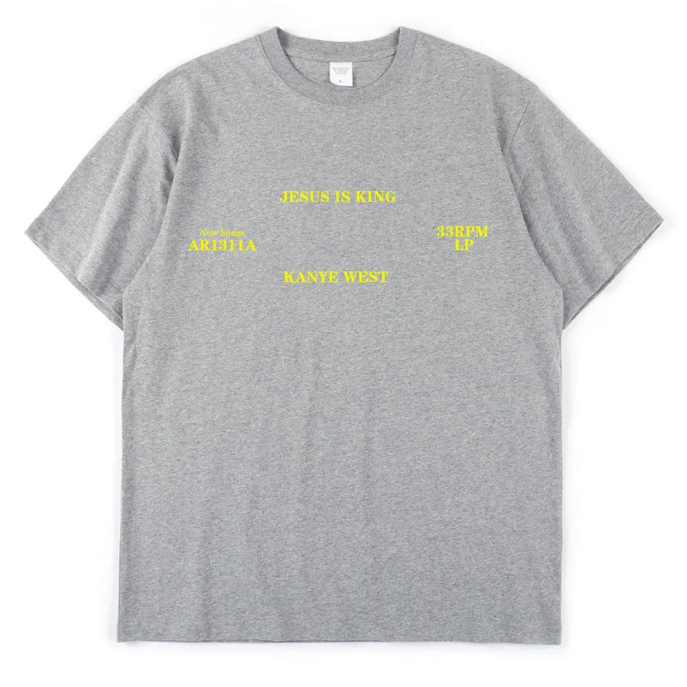 Kanye West T Shirt Jesus Is King High Quality Short Sleeve T-shirts Vintage Harajuku Cotton Men Women T-shirt Clothes Streetwear