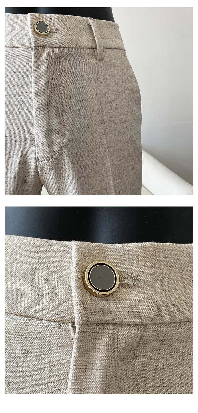 Summer New Men's Casual Stretch Trousers High Quality Fashion Slim Fit Solid Color Formal Business Social Office Suit Pants