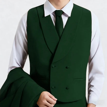 Men Vest Gray With Lapel Double Breasted Solid Waistcoat For Wedding Banquet Office Business Work Casual Daily Men Suit Vest