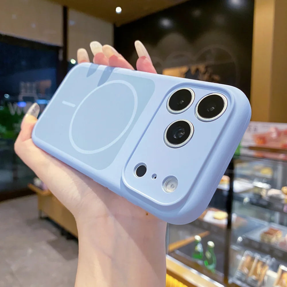 Original Silicone Candy Color for Magsafe Case for iPhone 17 Pro Max 16 15 14 13 Pro Max Magnetic Shockproof Soft Full Cover