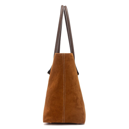 Women's Tote Bag 2026 Spring Brown Anti Velvet Large Capacity Handbag Commuter Women's Bag
