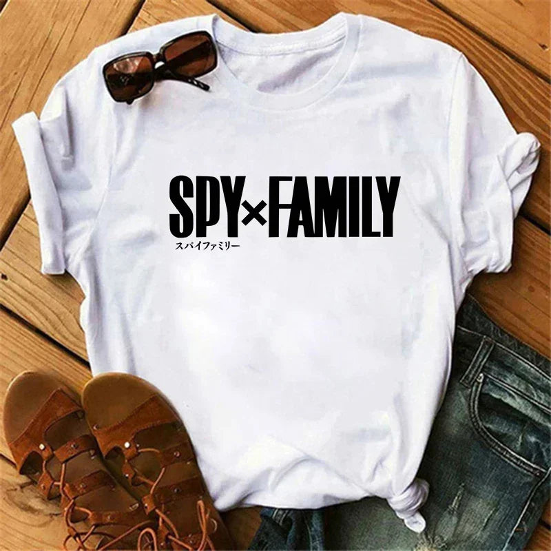 Anime Spy X Family T shirt Wommen Japanese Harajuku Fashion Short Sleeve T-shirts Summer Tops Kawaii O-Neck Women's T-shirt Top