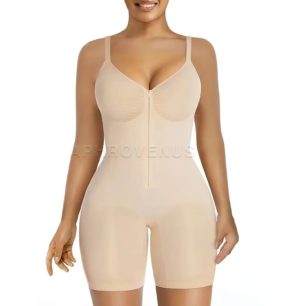 Fajas Colombianas Women Tummy Control Bodysuit Shapewear High Waisted Butt Lift Tights with Adjustable Straps & Breathable Mesh