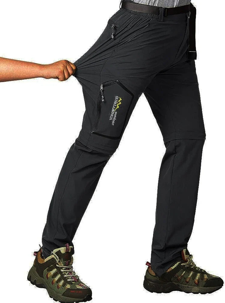Mens Hiking Pants Convertible Lightweight Quick Dry Zip Off Fishing Safari Camping Travel Boy Scout Pants