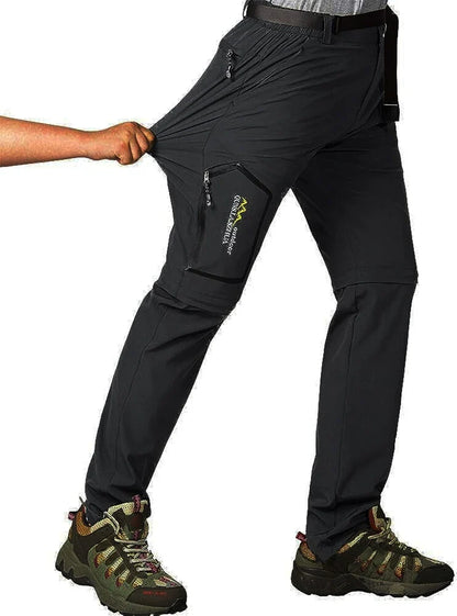 Mens Hiking Pants Convertible Lightweight Quick Dry Zip Off Fishing Safari Camping Travel Boy Scout Pants