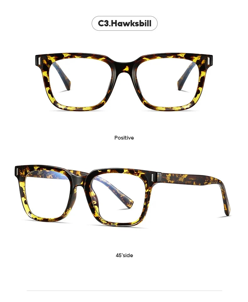 Men's Anti Blue Light Reading Glasses Brand Design Myopia Prescription Glasses Men Simple Optical Eyewear Glasses Frame