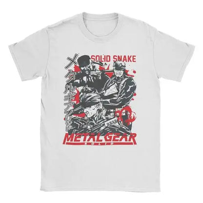 Men Women MGS1 Solid Snake Game T Shirt Metal Gear Cotton Tops Funny Short Sleeve O Neck Tees Classic T-Shirts