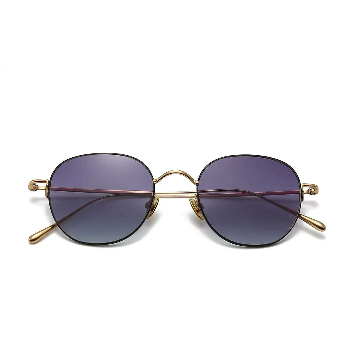 Pure Titanium Ultra Light  Round Women Sunglasses Fashion Outdoor Sports UV400 Men Sunglasses Can Be Paired Prescription Lenses