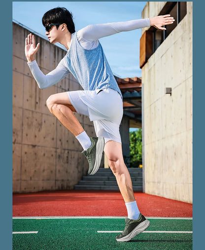 Fashionable Casual Men's Sneakers Non-Slip Wear-Resistant Air Cushion Sneakers Outdoor Lightweight Breathable Mesh Running Shoes