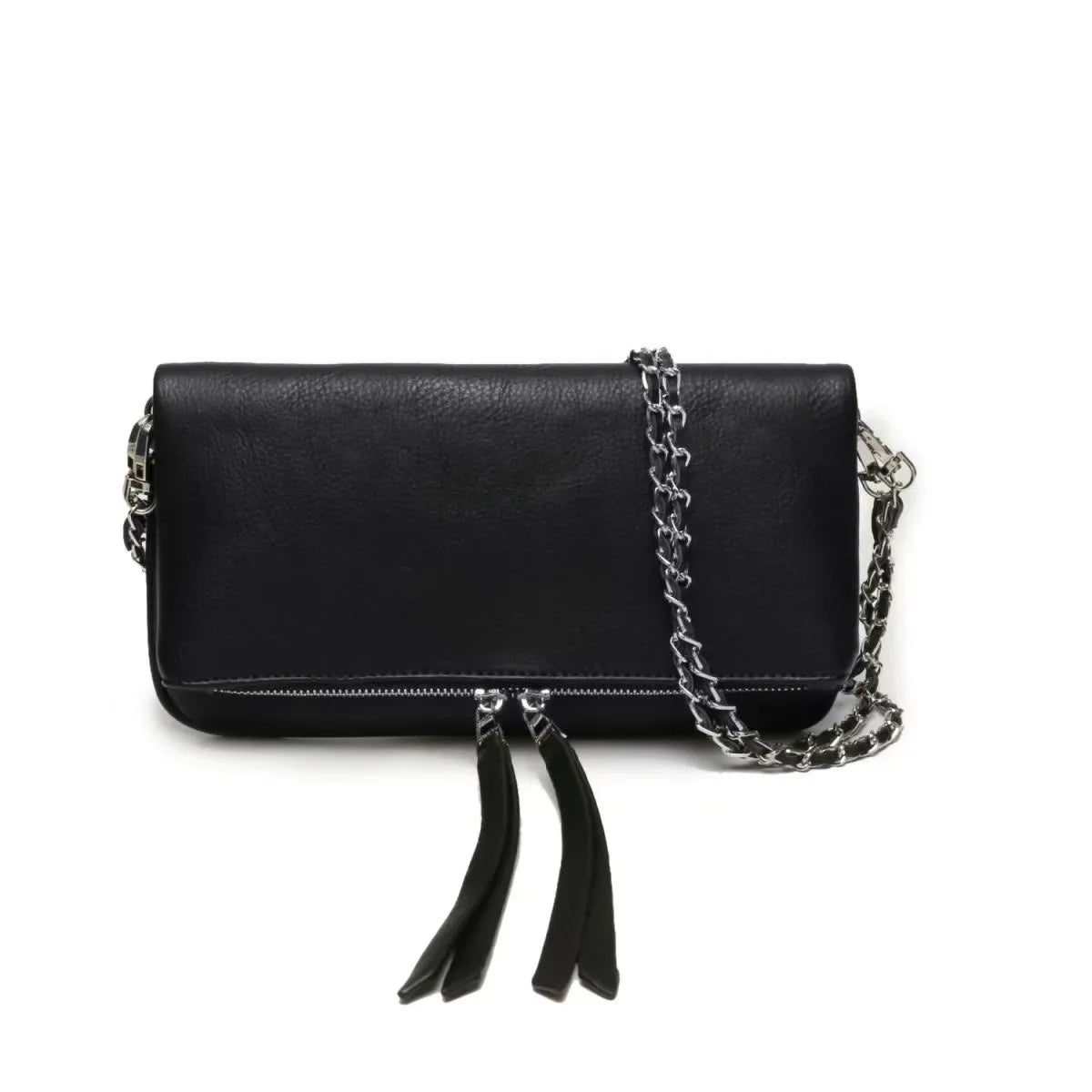 Luxury Design Bag for Women Fashionable Black Leather Ladies Crossbody Bag 2026 New Style Retro Single Shoulder Envelope Bag