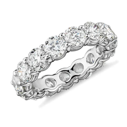 Personalized Moissanite Full Eternity Bands 925 Sterling Silver Ring For Women Girl Fine Jewelry 5mm 3mm D Moissanite Ring