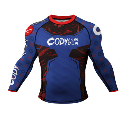 Popular Manufacturer Custom Sublimated Print Rashguard With Rubber Banding Hem Long Sleeves UV Sportswear Men Sport Gym T shirt