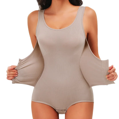 Women Bodysuit Shapewear with Hooks Belts Tummy Control Fajas Body Shaper Waist Trainer Belly Slimming Cincher Corset Tops