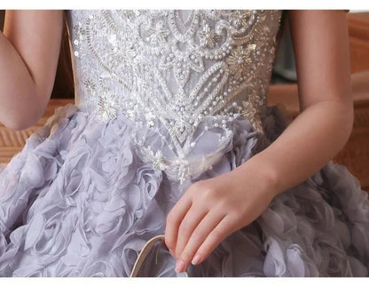 Elegant Girls Princess Dresses Birthday Party Pageant Gown Kids Costume Wedding Dress Formal Outfit Children Summer Clothes