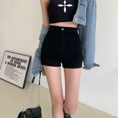 2024 New Running Shorts High Waist Denim Shorts Women Summer Korean Fashion Loose Jeans Sexy Wide-leg Pants Stylish Denim Short