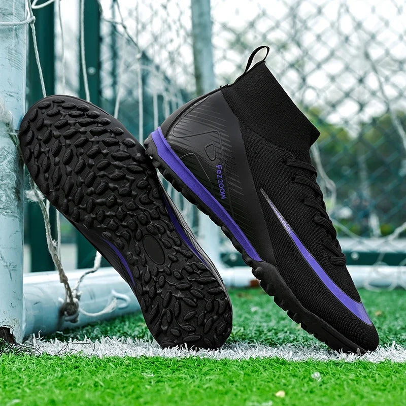 New Men Football Boots Match Long Spikes Soccer Shoes Cleats Boys Comfortable Training Sport Adult Breathable Outdoor Non Slip