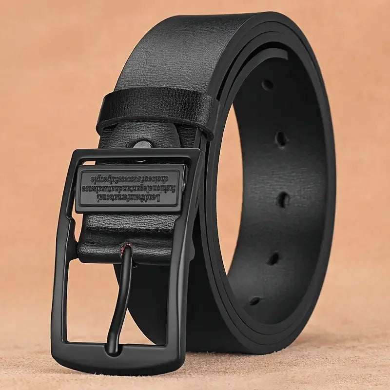 Leather Men's Belt Fashion Metal Alloy Pin Buckle Adult Luxury Brand Jeans Business Casual Waist Male Strap Brand