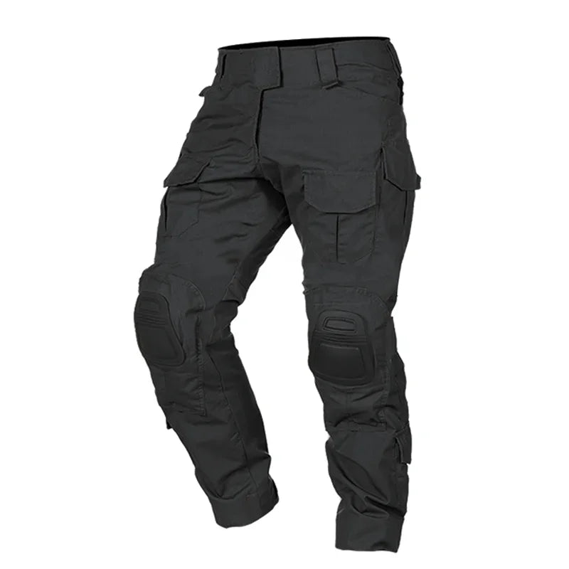Tactical Military Camo Pants Men Multi Pockets Cargo Trousers with Protective Knee Pads for Hunting Airsoft Wargame