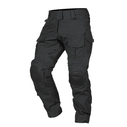 Tactical Military Camo Pants Men Multi Pockets Cargo Trousers with Protective Knee Pads for Hunting Airsoft Wargame