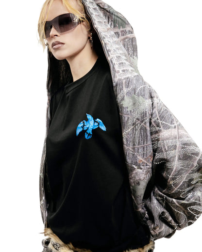 Harajuku Oversized Streetwear Men's Clothing The Bright Side Graphic Print Tshirt Cotton Hip Hop Punk Short Sleeve Tops Goth Y2k
