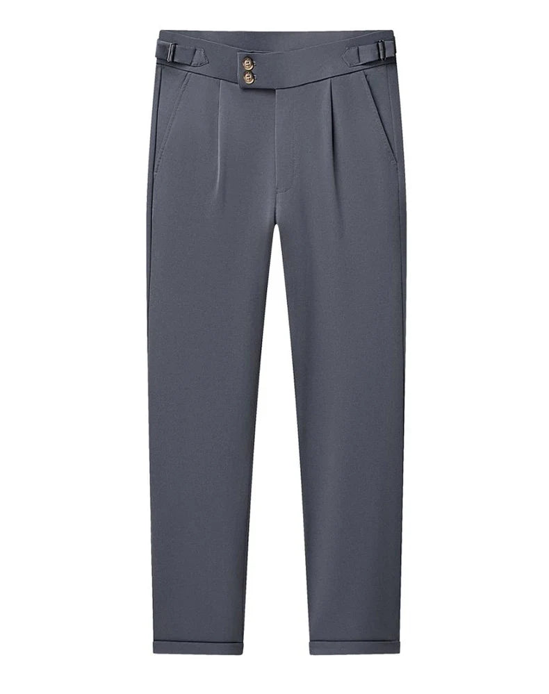 High Quality Mens Stretch Golf Pants Casual Slim Fit Dress Pants Adjustable Waist Tapered Work Cropped Trousers