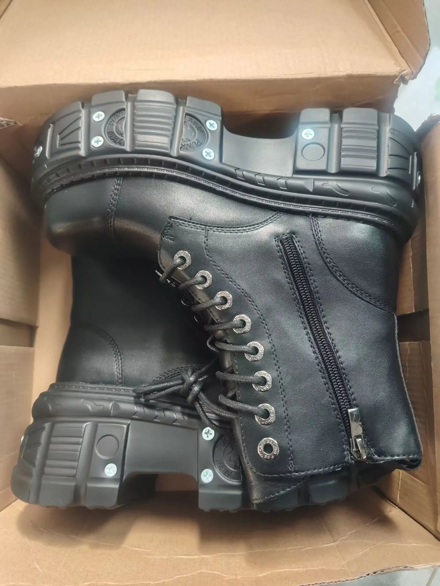 Leather Heightened 10cm Thick-soled Men's High-top British Style 2025 New Trendy Men's Boots Ruffian Handsome