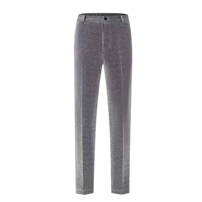 New 2026 Men's Sequin Glitter Suit Pants Fashion Slim Fit Straight Dress Trousers Party Stage Performance Costumes Pants for Men