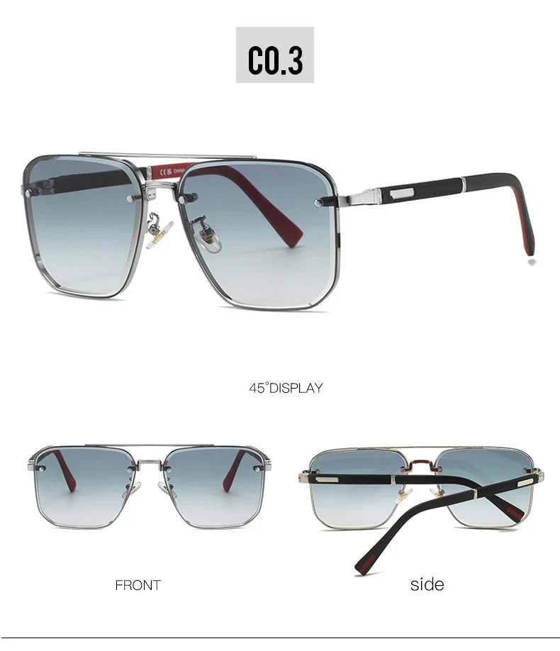 2023 Luxe Square Sunglasses For Men Vintage UV400 Sunglasses Women Trendy Fashion Sun Glasses Retro Gafas De Sol Hombre Lunette