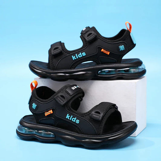 A pair of children's summer open-toe sandals, air-cushioned shock-absorbing and rebound outdoor beach shoes, sizes 32-42,TL-1921