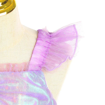 Mermaid Dress for Girl Charm Princess Cosplay Sequin Bling Costume for Kids Girl Fish Beauty Birthday Party Halloween Clothing