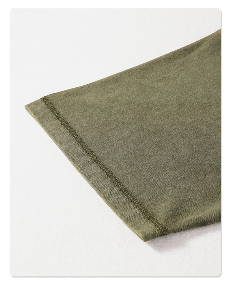 New Summer Batik Washed T-Shirts For Men Unisex Retro Loose High Street 275gsm Cotton T Shirt Brand Design HY0594
