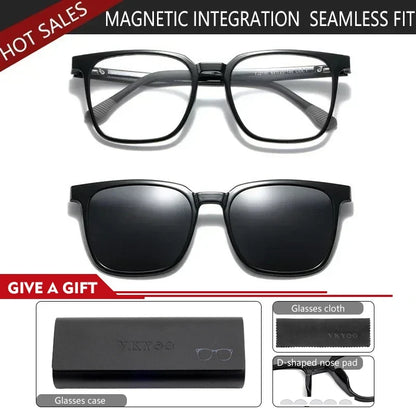 NEW IN Magnetic Clip on Optical Myopia Glasses For Men Women Polarized Sunglasses Prescription Reading Glasses TJ2190