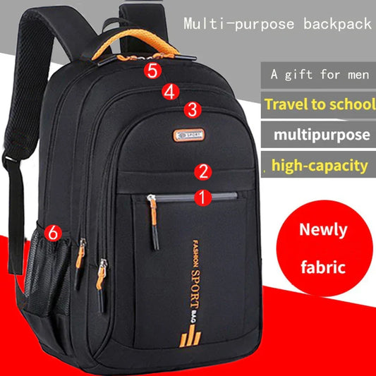 Spring new backpack male leisure business travel backpack Large capacity junior high school bag female computer men's bag